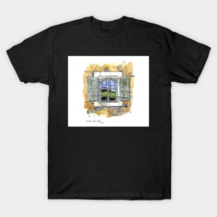 Old chapel window, France T-Shirt